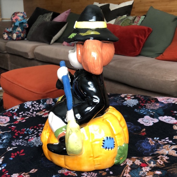 Vtg 1980s Glowing Ceramic CABBAGE PATCH KID Dressed as Halloween Witch Pumpkin - Picture 10 of 16